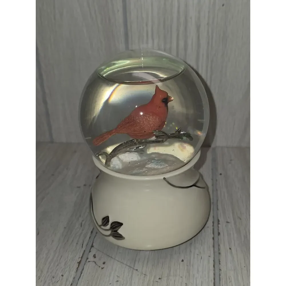 The Bradford Exchange Messenger from Heaven Memorial Cardinal Glitter Globe